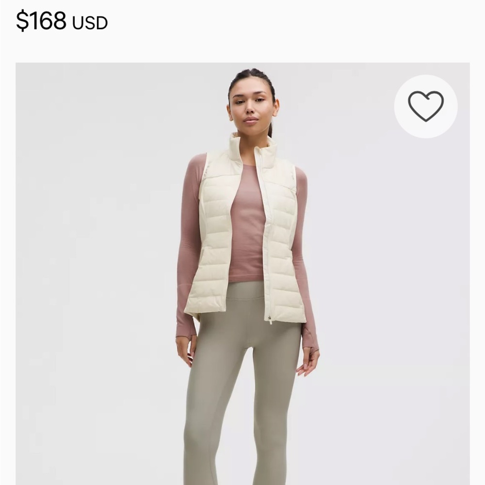Lulu Lemon Women's Down for
It All Vest .. Light lilac color - Picture 5 of 16
